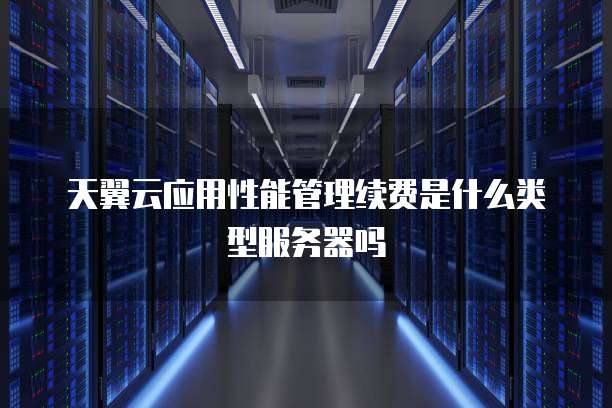 天翼云应用性能管理续费是什么类型服务器吗