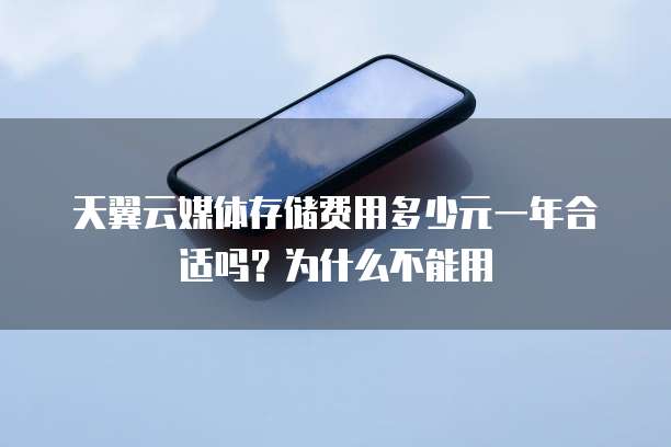 天翼云媒体存储费用多少元一年合适吗?为什么不能用
