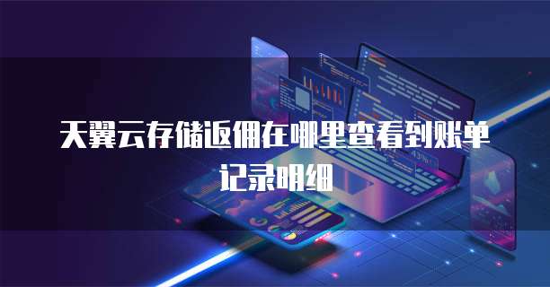 天翼云存储返佣在哪里查看到账单记录明细