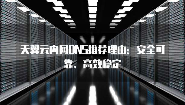 天翼云内网DNS推荐理由:安全可靠、高效稳定