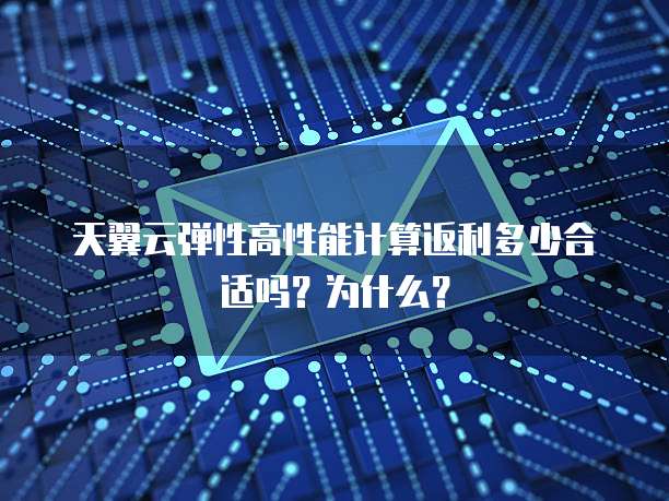 天翼云弹性高性能计算返利多少合适吗?为什么?