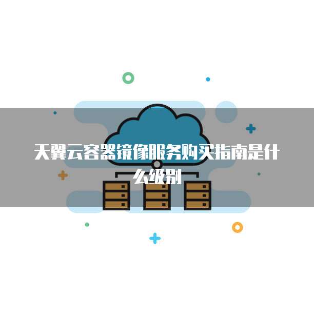 天翼云容器镜像服务购买指南是什么级别