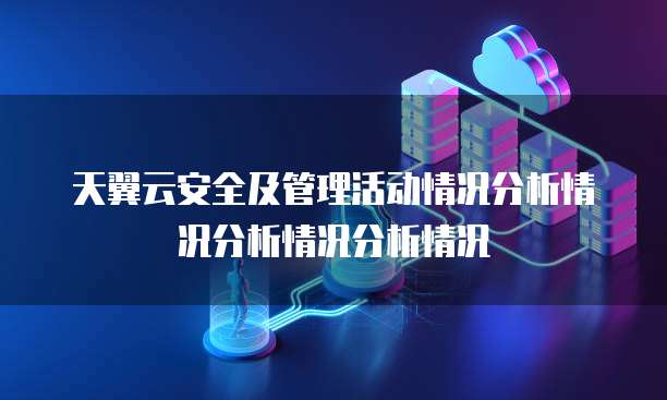 天翼云安全及管理活动情况分析情况分析情况分析情况