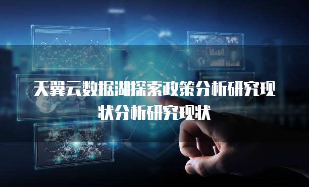 天翼云数据湖探索政策分析研究现状分析研究现状