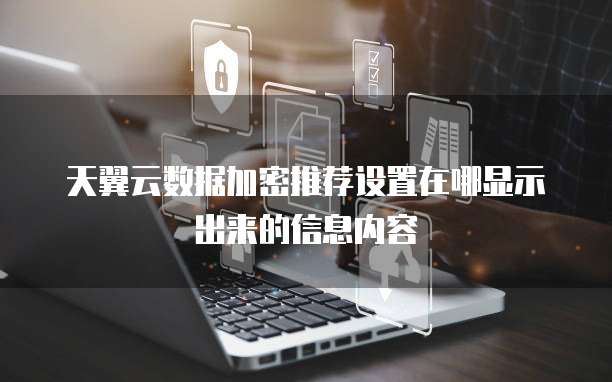 天翼云数据加密推荐设置在哪显示出来的信息内容