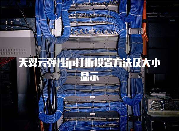 天翼云弹性ip打折设置方法及大小显示