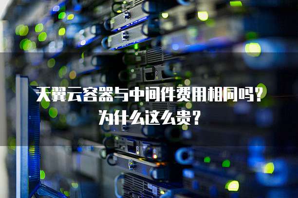 天翼云容器与中间件费用相同吗?为什么这么贵?