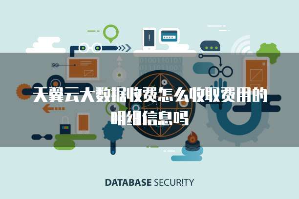 天翼云大数据收费怎么收取费用的明细信息吗