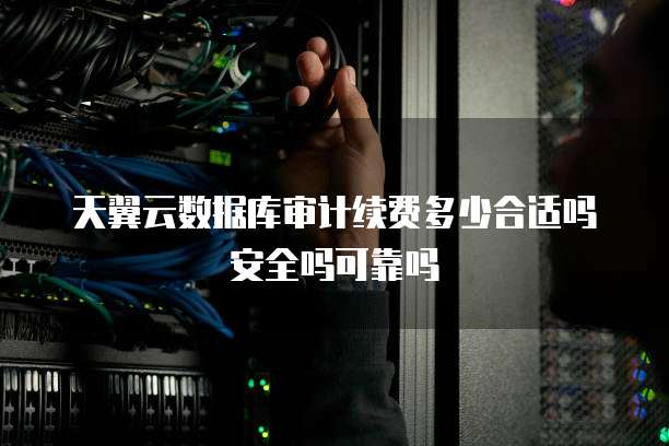 天翼云数据库审计续费多少合适吗安全吗可靠吗