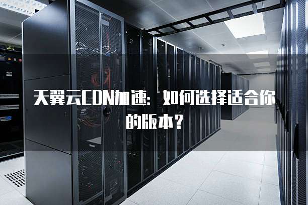 天翼云CDN加速:如何选择适合你的版本?