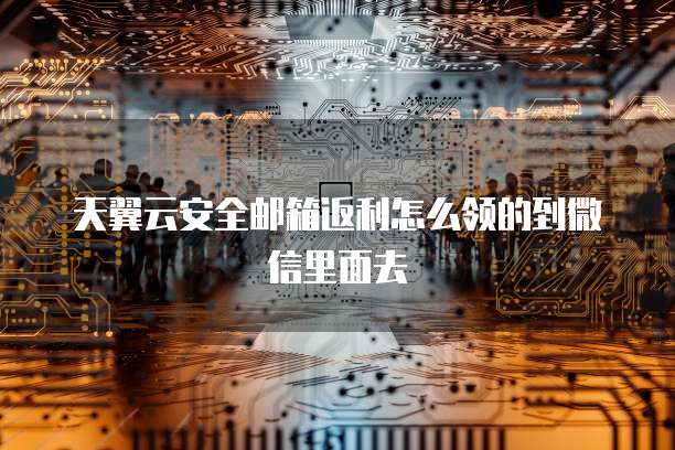 天翼云安全邮箱返利怎么领的到微信里面去