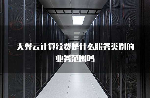 天翼云计算续费是什么服务类别的业务范围吗
