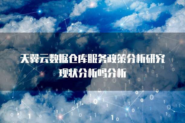 天翼云数据仓库服务政策分析研究现状分析吗分析
