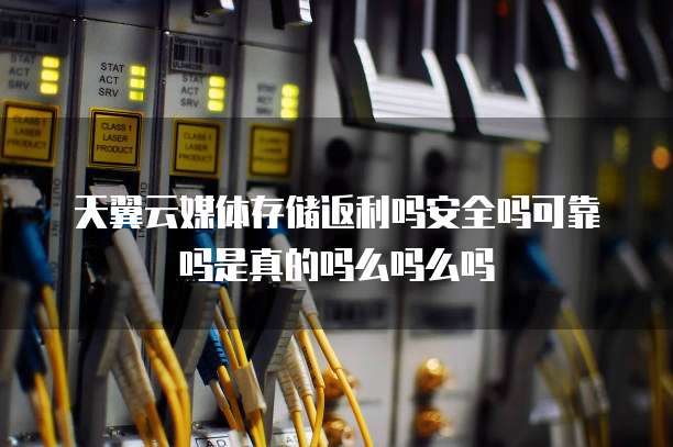 天翼云媒体存储返利吗安全吗可靠吗是真的吗么吗么吗