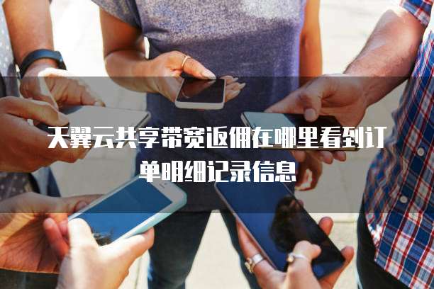 天翼云共享带宽返佣在哪里看到订单明细记录信息