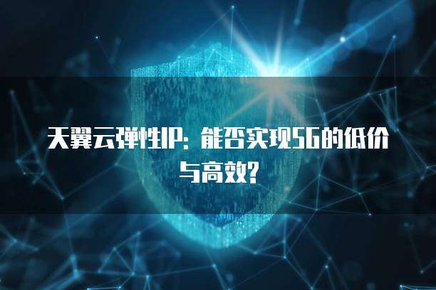 天翼云弹性IP: 能否实现5G的低价与高效?