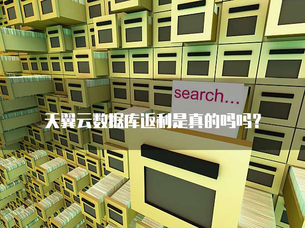 天翼云数据库返利是真的吗吗?