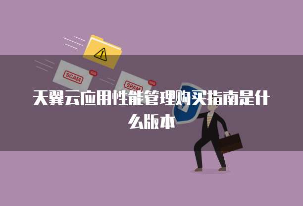 天翼云应用性能管理购买指南是什么版本