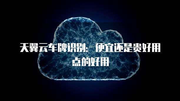天翼云车牌识别:便宜还是贵好用点的好用