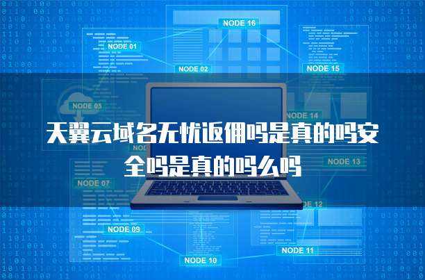 天翼云域名无忧返佣吗是真的吗安全吗是真的吗么吗