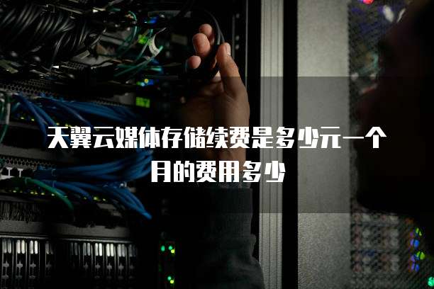 天翼云媒体存储续费是多少元一个月的费用多少
