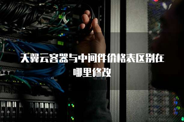 天翼云容器与中间件价格表区别在哪里修改