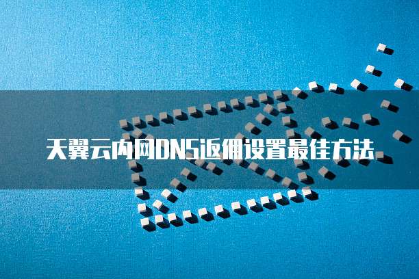天翼云内网DNS返佣设置最佳方法