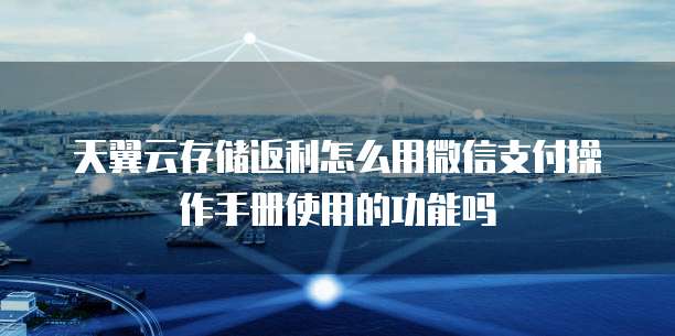 天翼云存储返利怎么用微信支付操作手册使用的功能吗