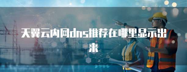 天翼云内网dns推荐在哪里显示出来