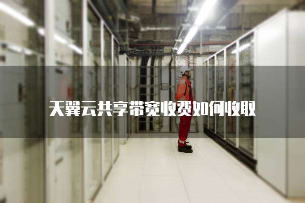 天翼云共享带宽收费如何收取