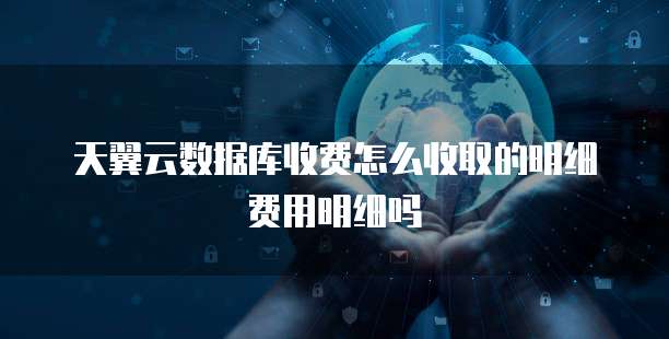 天翼云数据库收费怎么收取的明细费用明细吗