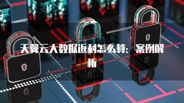 天翼云大数据返利怎么算：案例解析