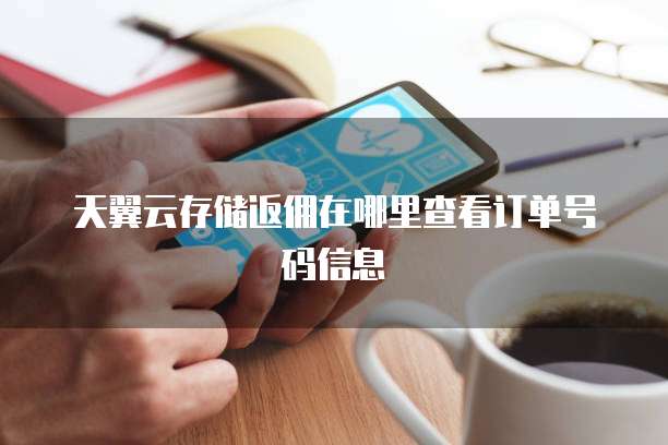 天翼云存储返佣在哪里查看订单号码信息