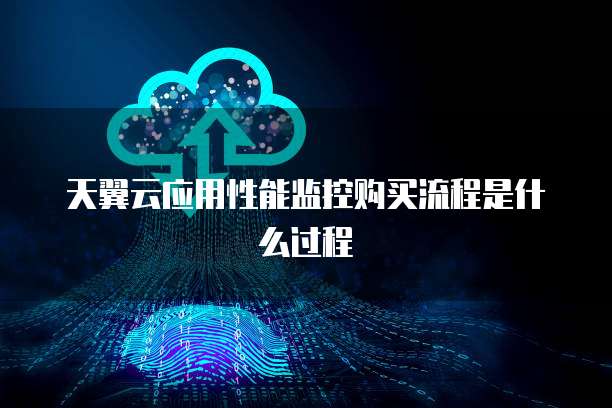 天翼云应用性能监控购买流程是什么过程