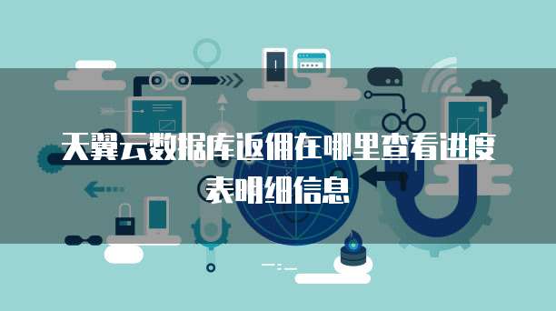 天翼云数据库返佣在哪里查看进度表明细信息