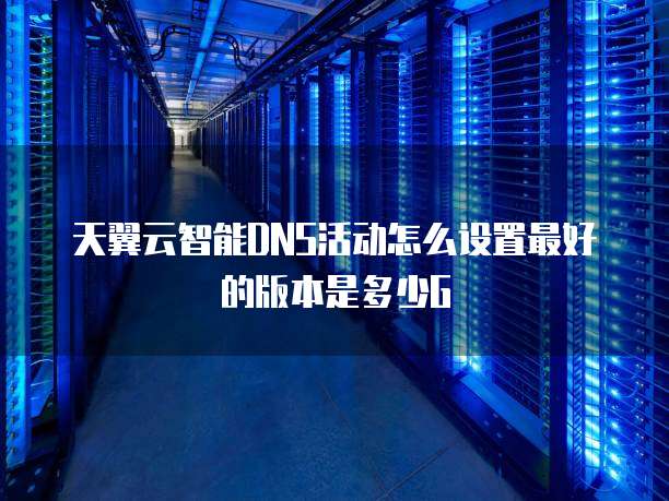 天翼云智能DNS活动怎么设置最好的版本是多少G