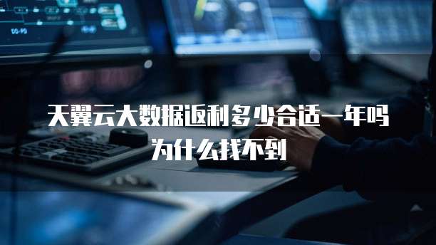 天翼云大数据返利多少合适一年吗为什么找不到