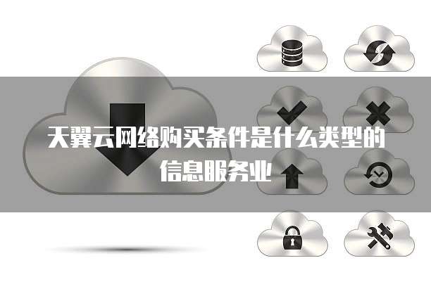天翼云网络购买条件是什么类型的信息服务业