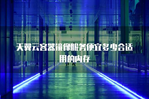 天翼云容器镜像服务便宜多少合适用的内存