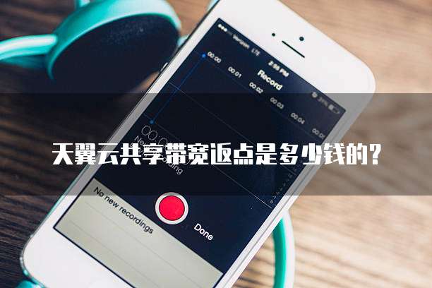 天翼云共享带宽返点是多少钱的?