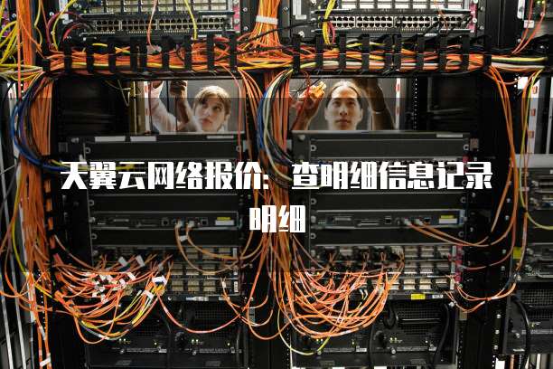 天翼云网络报价:查明细信息记录明细