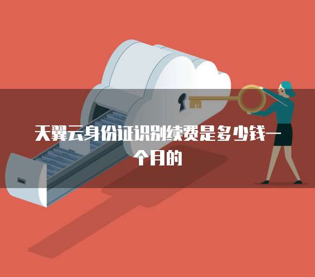 天翼云身份证识别续费是多少钱一个月的