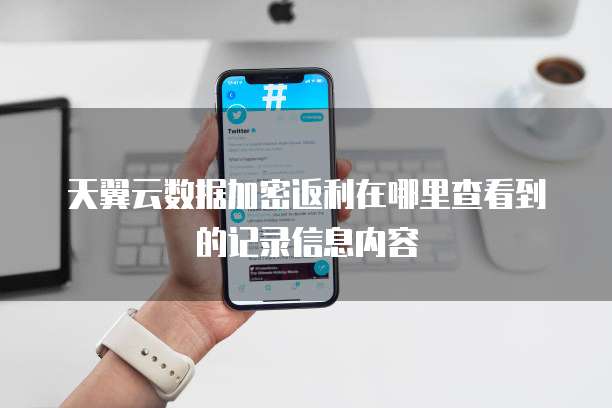 天翼云数据加密返利在哪里查看到的记录信息内容