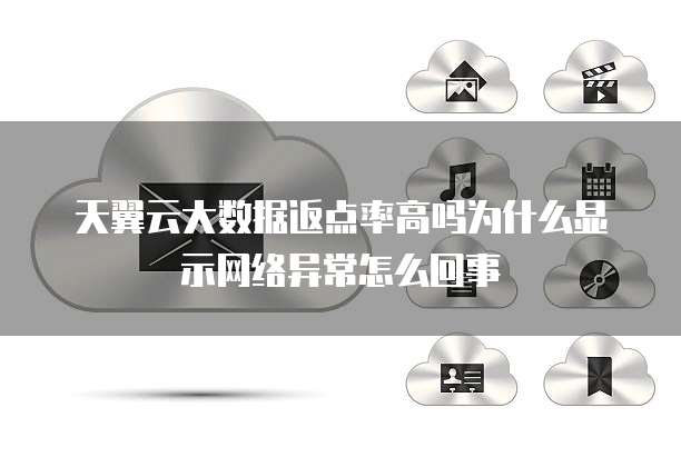 天翼云大数据返点率高吗为什么显示网络异常怎么回事