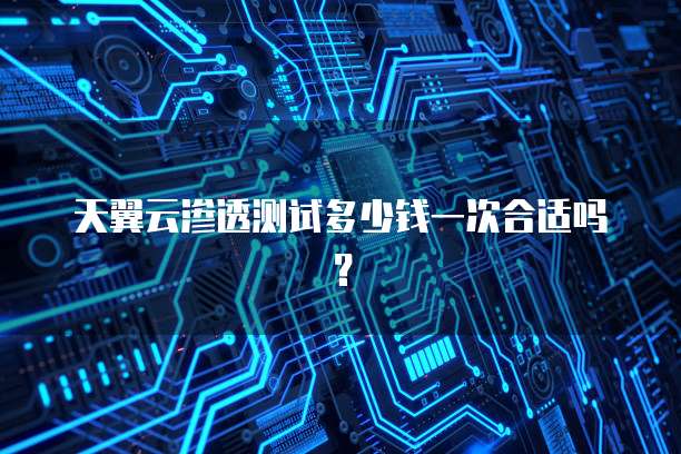 天翼云渗透测试多少钱一次合适吗？