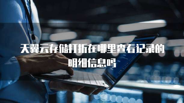 天翼云存储打折在哪里查看记录的明细信息吗
