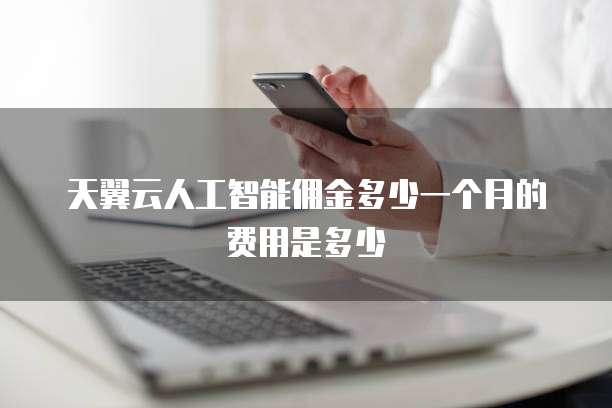 天翼云人工智能佣金多少一个月的费用是多少