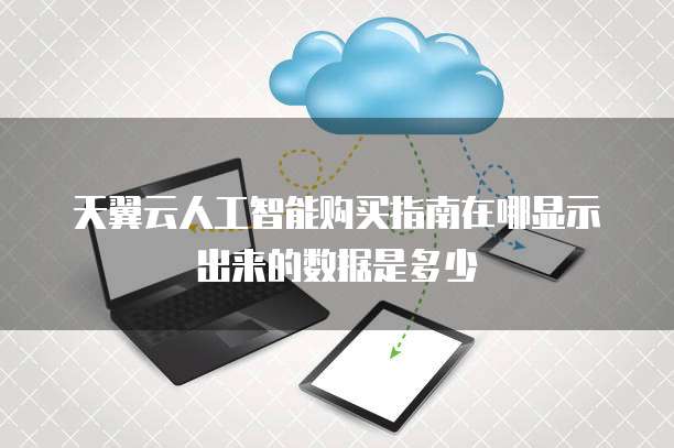 天翼云人工智能购买指南在哪显示出来的数据是多少
