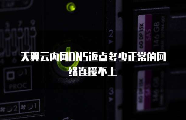 天翼云内网DNS返点多少正常的网络连接不上