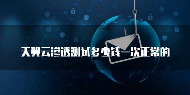 天翼云渗透测试多少钱一次正常的